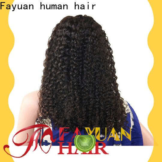 Fayuan Hair lace long black lace front wig for business for men