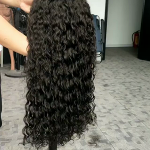 High density virgin loose curly human hair wig