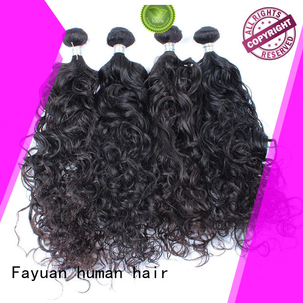 Fayuan High-quality malaysian curly hair with closure for business for barbershopp