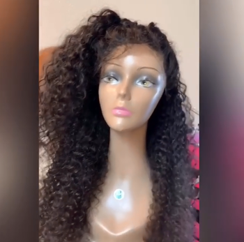Xmas Sales Best Grade Curly Lace Frontal Wig