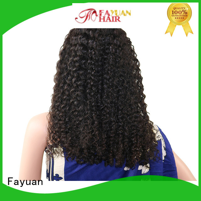 Fayuan Custom cheap black lace front wigs company for women