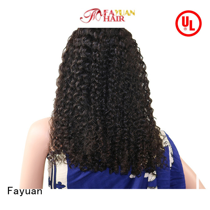 Fayuan grade long black lace front wig for business for women