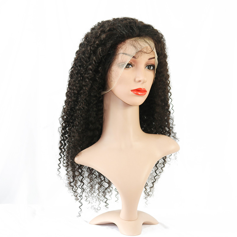 Cambodian Virgin Human Hair Curly Lace Frontal Wig